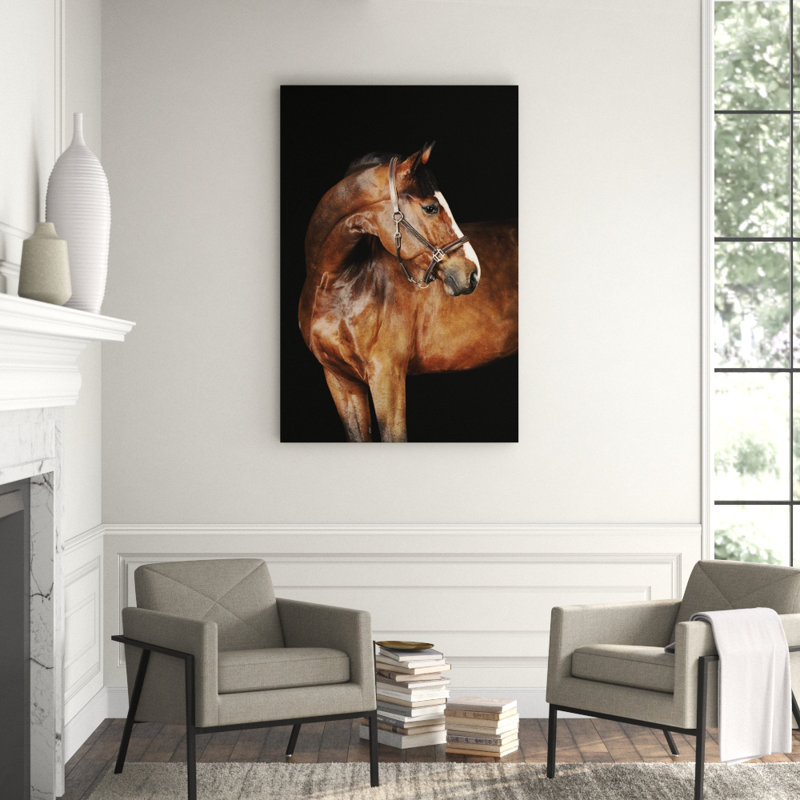 Tan Horse Frontal Print, 60" H x 40" W x 1.5" D