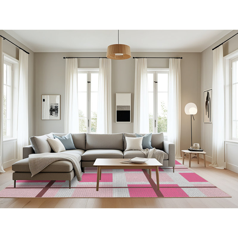 Geometric Indoor Rug, Rectangle 8' x 12'