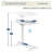 Sit-to-Stand Rolling Adjustable Laptop Cart, White
