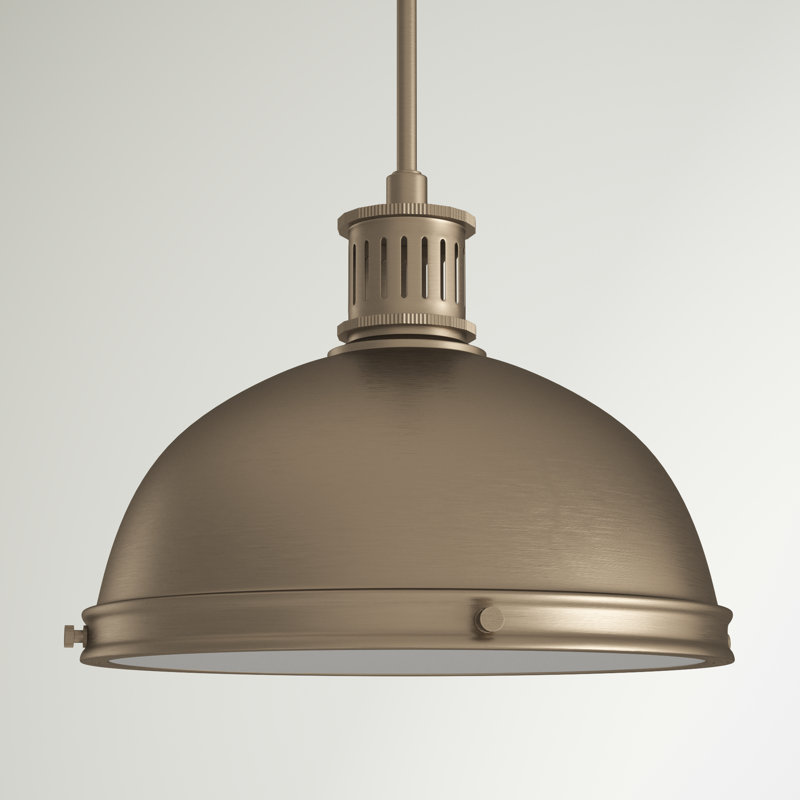 Luminaire suspendu en métal deux lumières Pratt Street de Génération Lighting , Bronze satiné