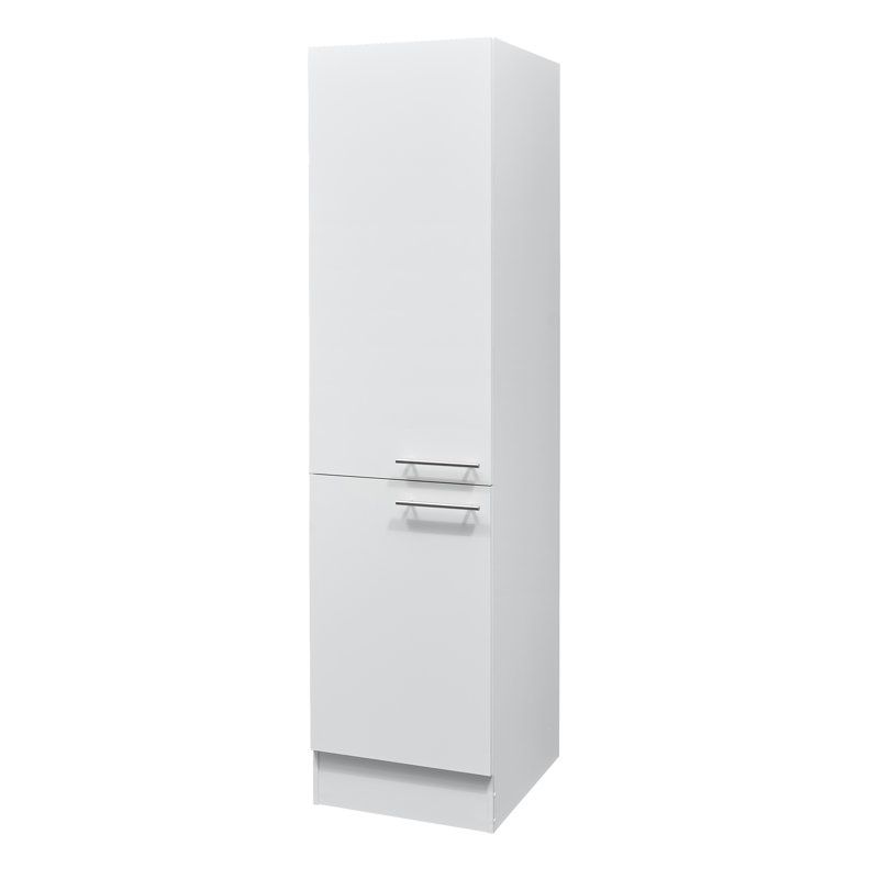 BBK Silver 200cmH x 50cmW x 57cmD Particleboard Ready-to-Assemble Corner Pantry/Tall Cabinet