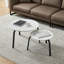 Ensemble de 2 tables basses gigognes blanches pour le salon