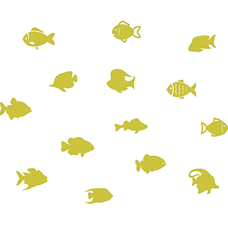 Décalcomanie murale "school of fish version 2" (ensemble de 14) Boley, Or