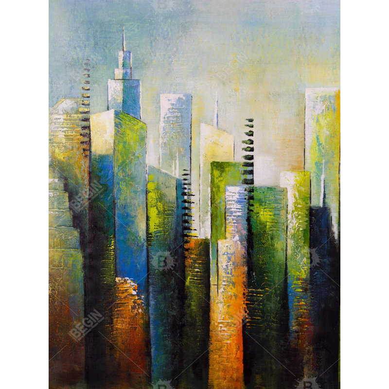 Abstract Skyscraper Orange Cities Duvet Cover | Home Decor