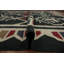Tapis noir en laine à motif géométrique kilim 8 x 11