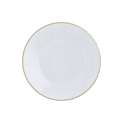 Alligator White Bone China Salad/Dessert Plate