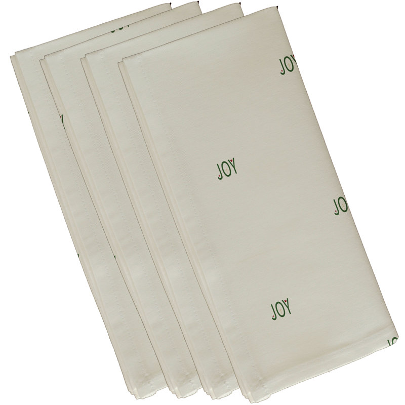 Ensemble de serviettes 4 pièces Cosima Joy, L 18 po x L 18 po, Vert