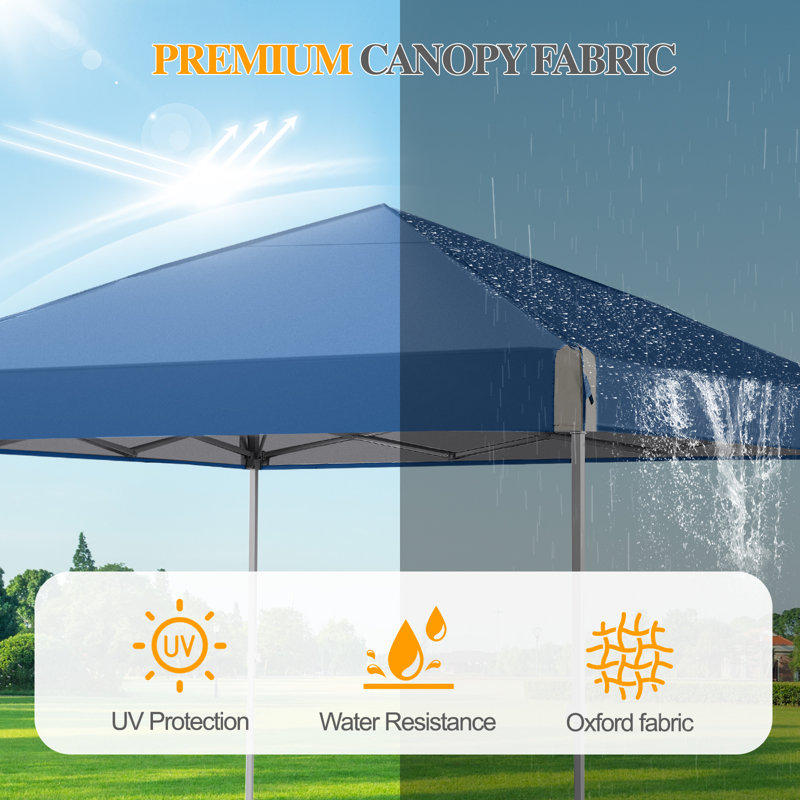 3x3 M Outdoor Pop Up Canopy Tent, Blue