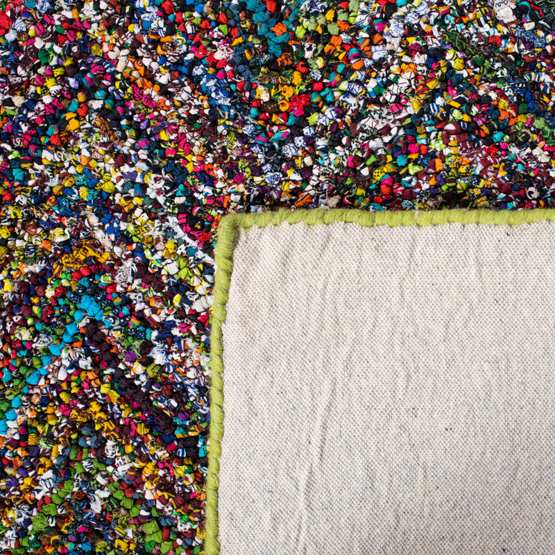 Nantucket Hand Tufted Cotton Pile Chevron Rug, Square 6'
