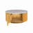 Faux Marble Round Coffee Table With Storage Natural/Faux Marble See Below