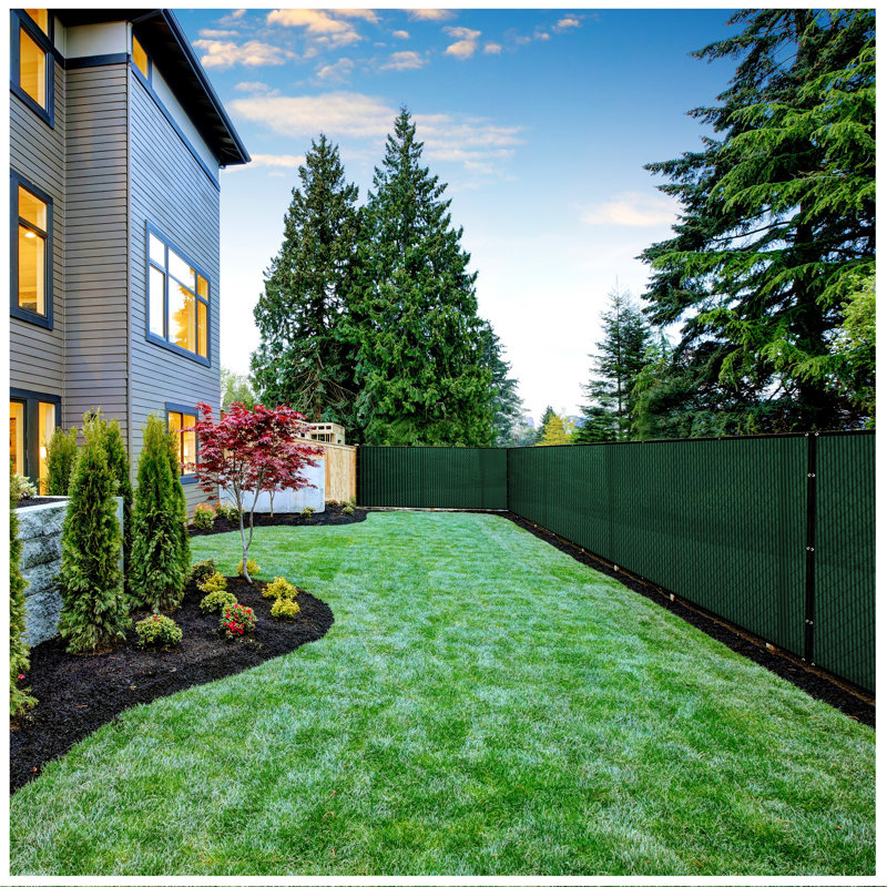Green HDPE Privacy Fence Screen Netting with Reinforced Grommets