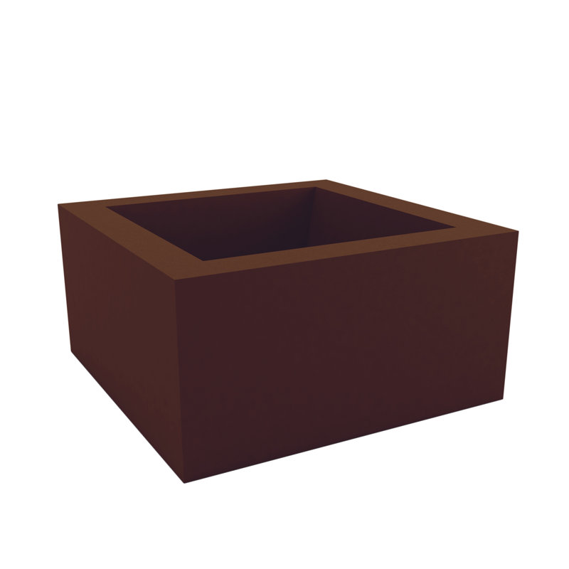 Land Resin Pot Planter, 11.75" H x 47.25" W x 47.25" D, Bronze