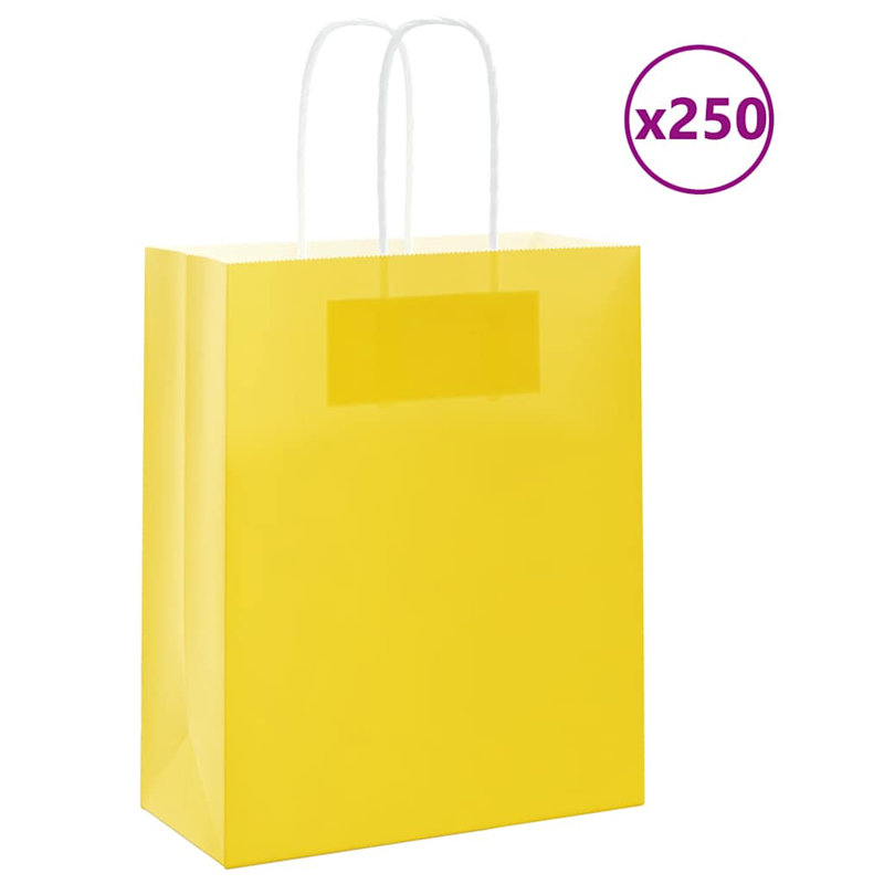 Gift Wrap Storage, Yellow, 22cm H x 18cm W x 8cm D