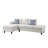 4 - Seat Reconfigurable With Hidden Compartments And Matching Accent Pillows, Beige Linen Upholstery, Foam Filler, 97 Inch Product Depth, 57 Width, 34 Height For Modern Living Settings Modular-839434545
