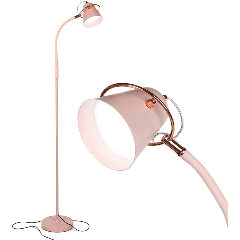 Zoey 65 in. Industrial Dimming and Temperature Adjustable LED Floor Lamp with Cone Shade