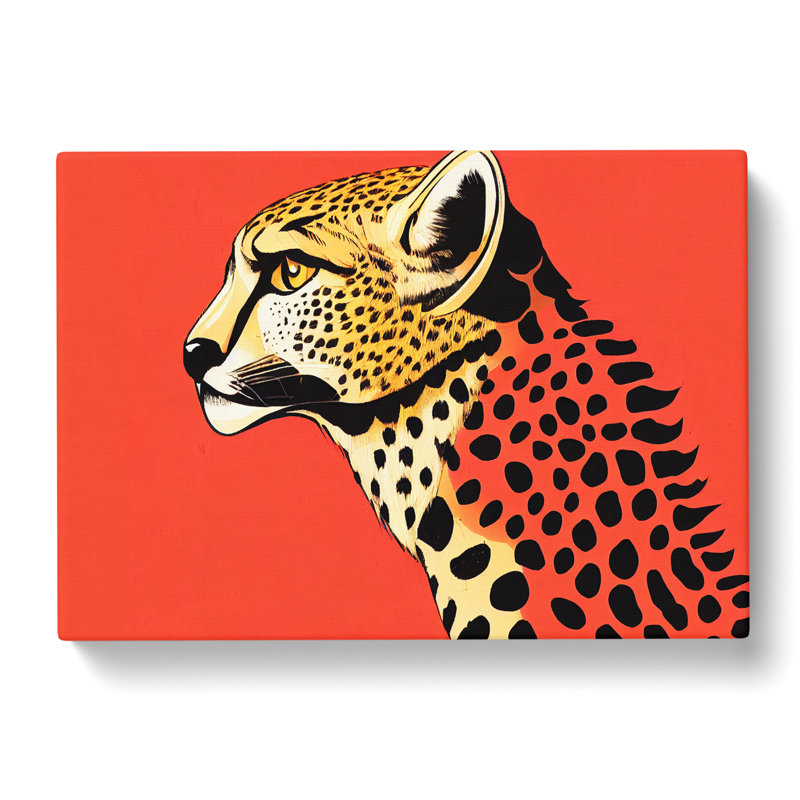 Illuminated Cheetah - Wrapped Canvas, 40cm H x 60cm W x 3cm D