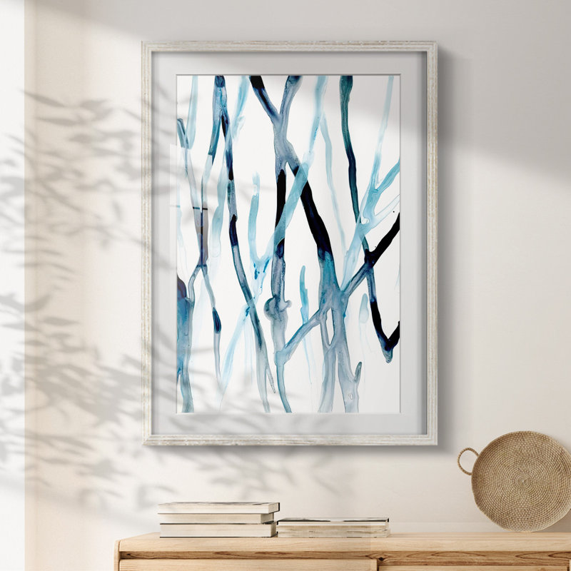 «Runnel II», reproduction encadrée, H 28,5 po x l 20,5 po, Blanc