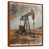 Toile avec cadre flottant brun