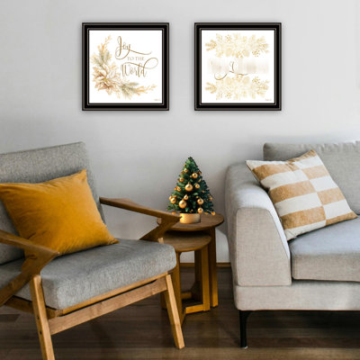 2 art mural doré encadré noir Merry Christmas pour le salon. Bois multicolore + papier. 14 po x 1 po x 14 po, 4 lb prêt à accrocher. Fabriqué en décoration intérieure. Décoloré. Fabriqué à la main