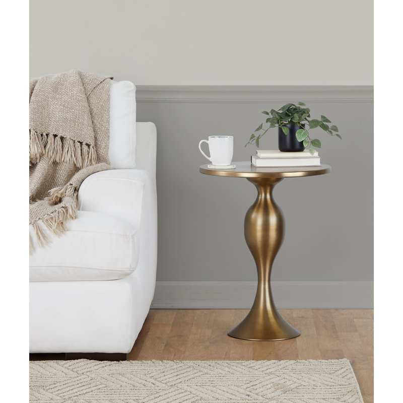 Kateryn Accent Table, Matte Golden Brown