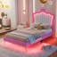 Cadre de lit princesse avec lumières DEL-750310637