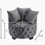 Chaise d'appoint contemporaine rembourrée et capitonnée-503644401