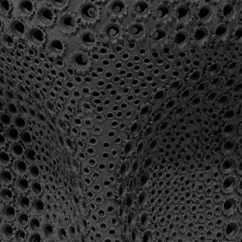 Black Perforated Porcelain Decorative Table Vase