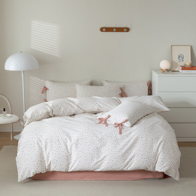Microfiber Floral Print Comforter Set
