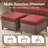Acton 5 - Pieces Outdoor Wicker Swivel Rocker Seating Group With Ottomans And 6" Thick Cushions-147439914