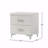 2-Drawers Bedroom Nightstand With Metal Legs