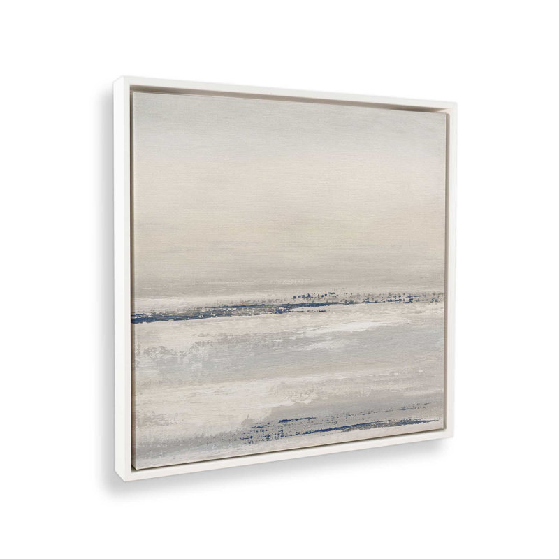 Impression abstraite Ethereal Tide v2, Toile à cadre flottant blanc opaque, H 12,75 po x l 12,75 po x P 1,75 po, 1