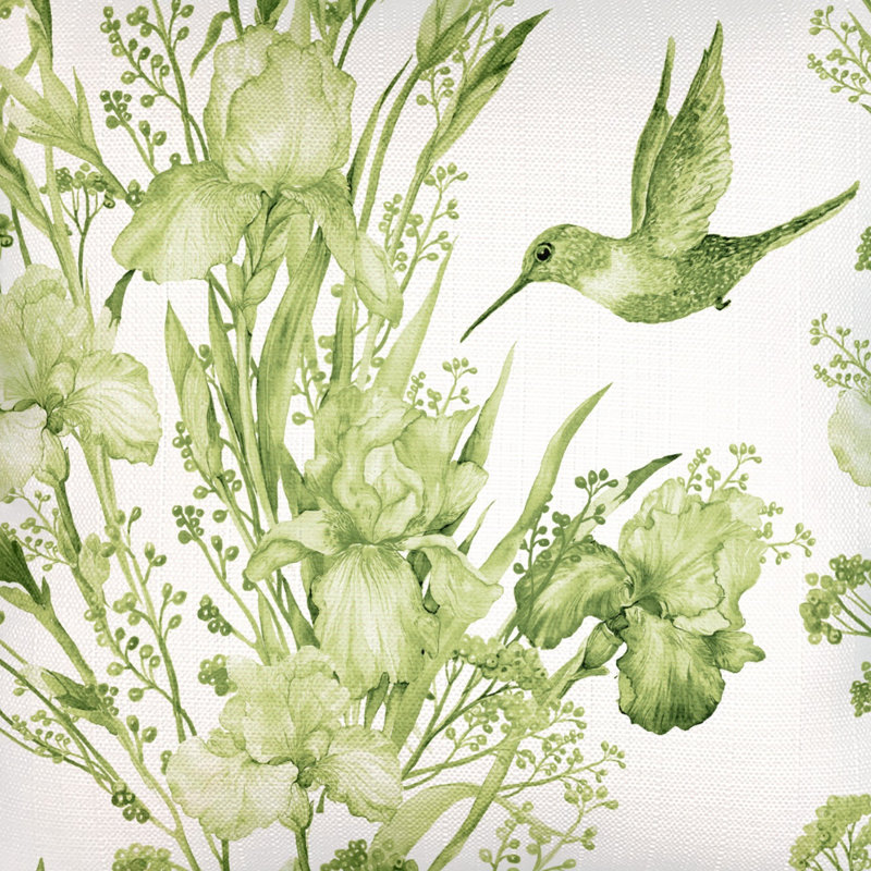 Printed Pillows Linen Square Pillow Cover & Insert, Green, Square 26", Down Blend