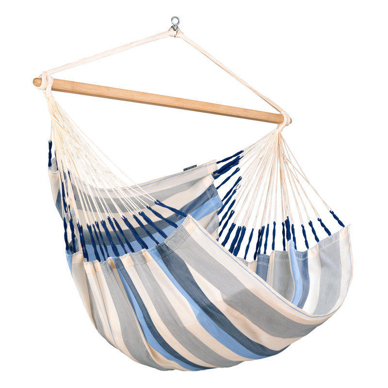 Chaise longue hamac imperméable en oléfine Domingo, Sel de mer, Très grand lit