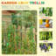 Climbing Plant Support Arch Trellis With Net - Ideal For Peas, Zucchini And Vegetables, Customizable Height, Steel Pe, 33Lbs Capacity Grapes, Cucumbers Crops, Adjustable Plastic Covered Steel, 56.75"