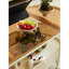 Table basse mobile ovale en métal avec rangement