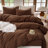 DONEUS Striped Duvet Cover Set 100% Washed Cotton Linen Like Soft Feelling Breathable Bedding-120141891-113054928