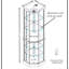 Vitrine de coin vitrée éclairée avec tablettes réglables