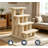 Cat Tree Multi-Level Carpeted Cat Scratching Post Pet Stairs