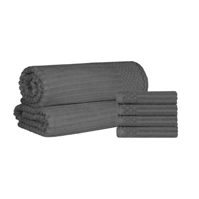 Keshayla 6-Piece Ribbed Cotton Towel Set