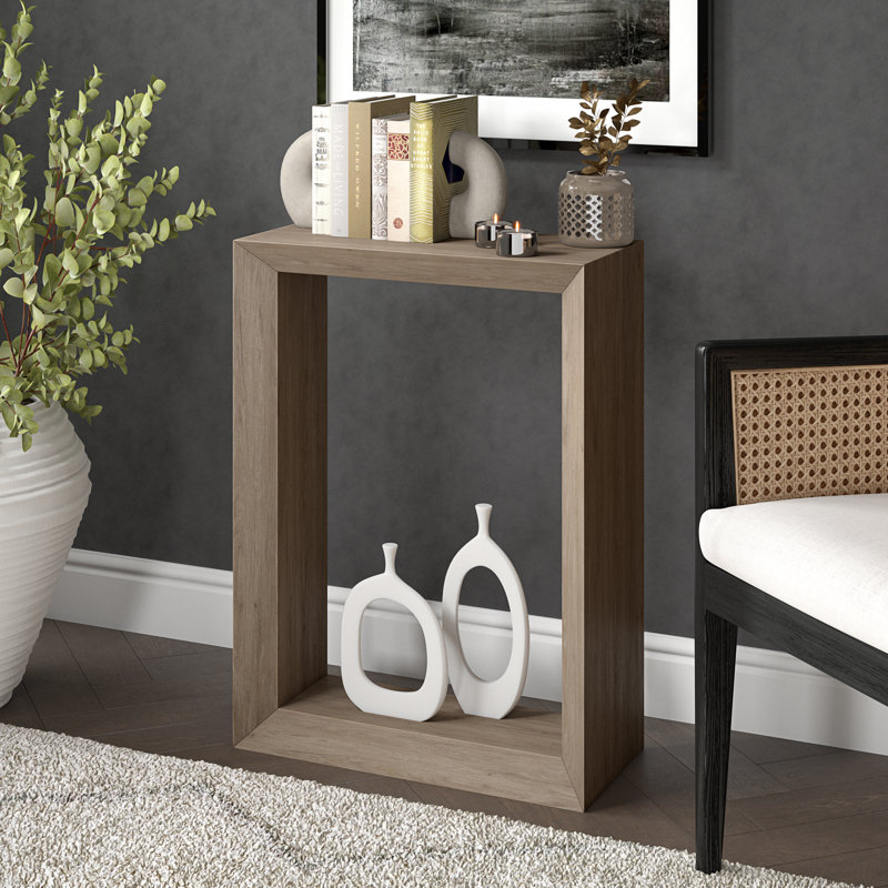 Calaysia Console Table, Antiqued Grey Oak, 76.2cm H x 55.9cm W x 25.4cm D