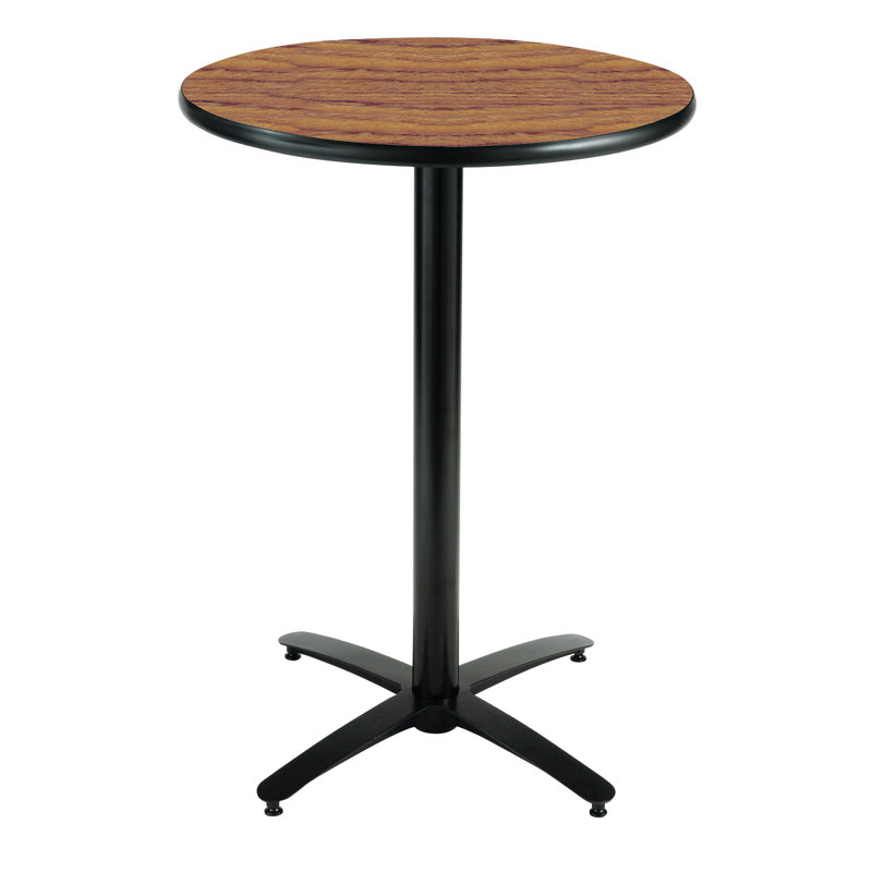 Round Breakroom Table, Medium Oak, 29" H x 36" L x 36" W
