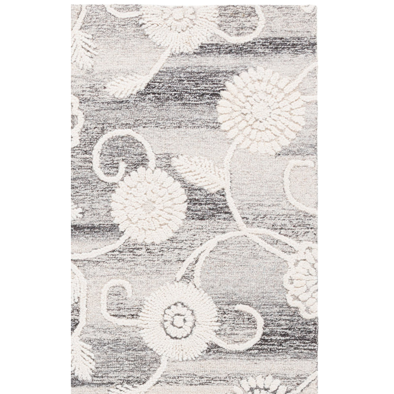 Tapis d'intérieur en laine et coton touffeté à la main Metro, Rectangle 6 pi 0 po x 9 pi 0 po