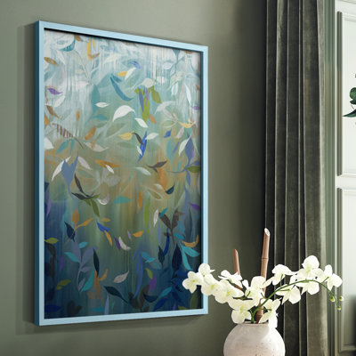 Falling Leaves Framed Print - Solid Wood