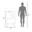 Armoire de bar H 43,1 po avec 2 portes, 9 tablettes et 1 panneau de verre