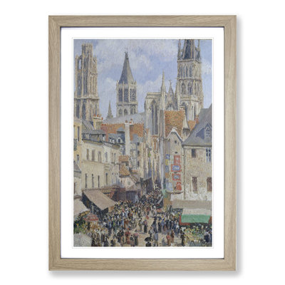 The Old Market at Rouen by Camille Pissarro - Picture Frame Painting