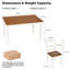 L'ensemble de table de salle à manger 5 pièces comprend une table rectangulaire et 4 chaises