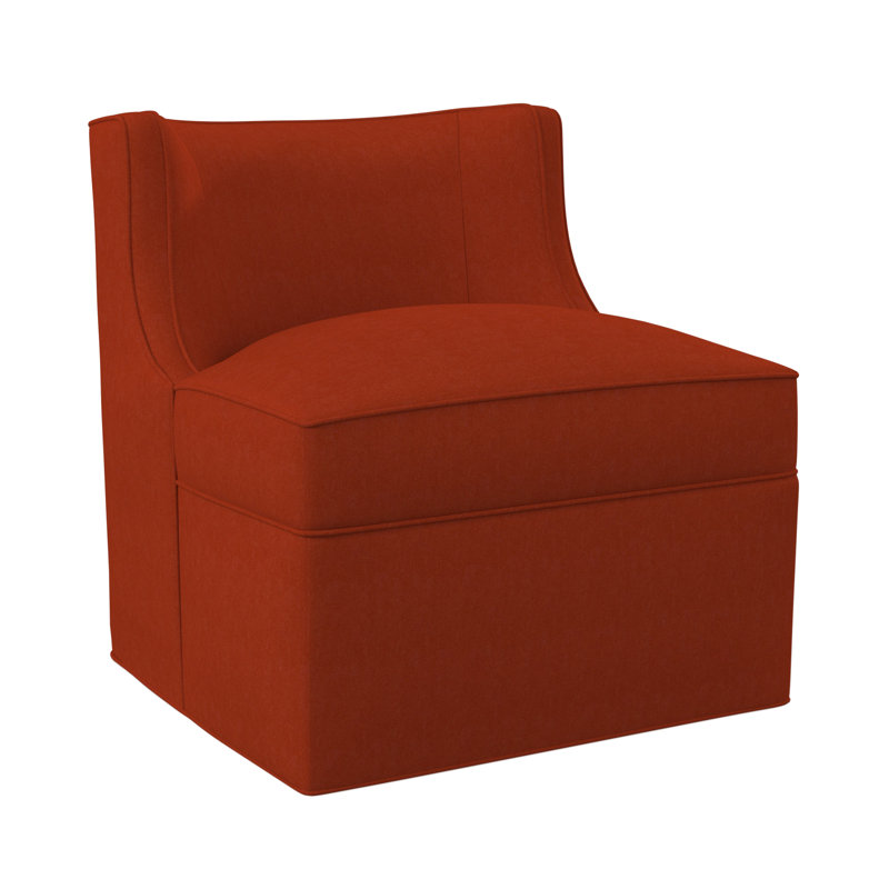 Social Sunbrella® Swivel Chair, Margaret Tangelo Polyester Blend