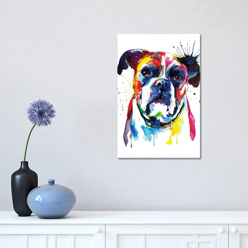 Boxer by Weekday Best - Painting on Canvas, 101.6 cm H x 66.04 cm W x 3.175 cm D, Wrapped Canvas