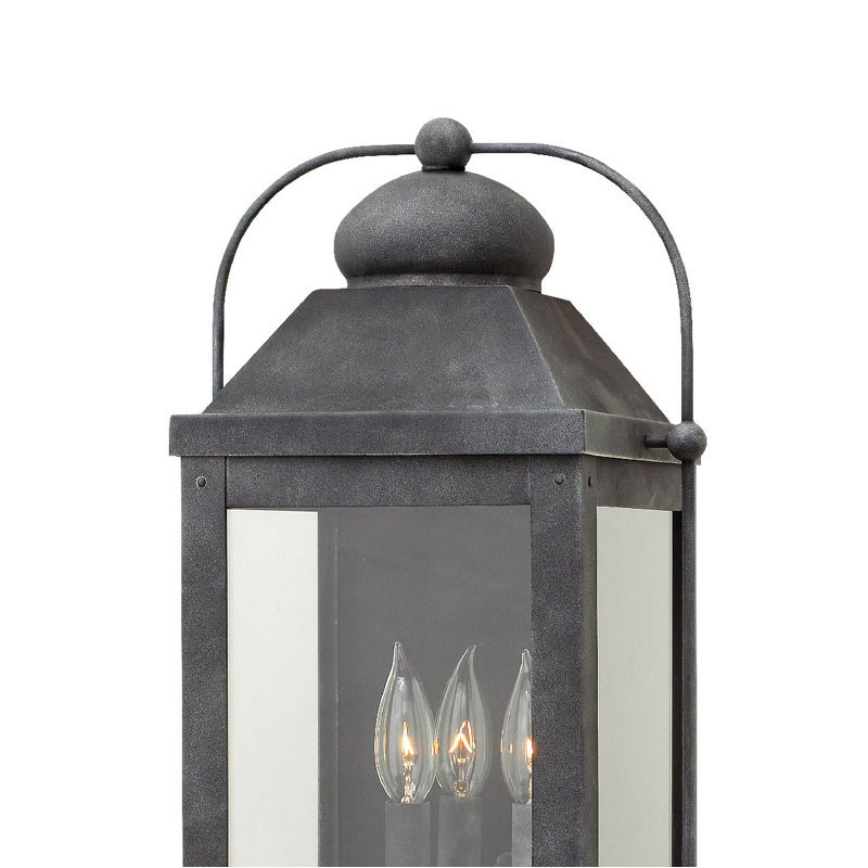 Anchorage 4-Light Outdoor Wall Lantern, Aged Zinc, 11" W x 21.25" H