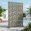 Freestanding Steel Privacy Screen Fence Panels Metal Trellis Outdoor Divider for Patio, Balcony, Backyard, Pool, Indoor Room-1545766914-1545766916